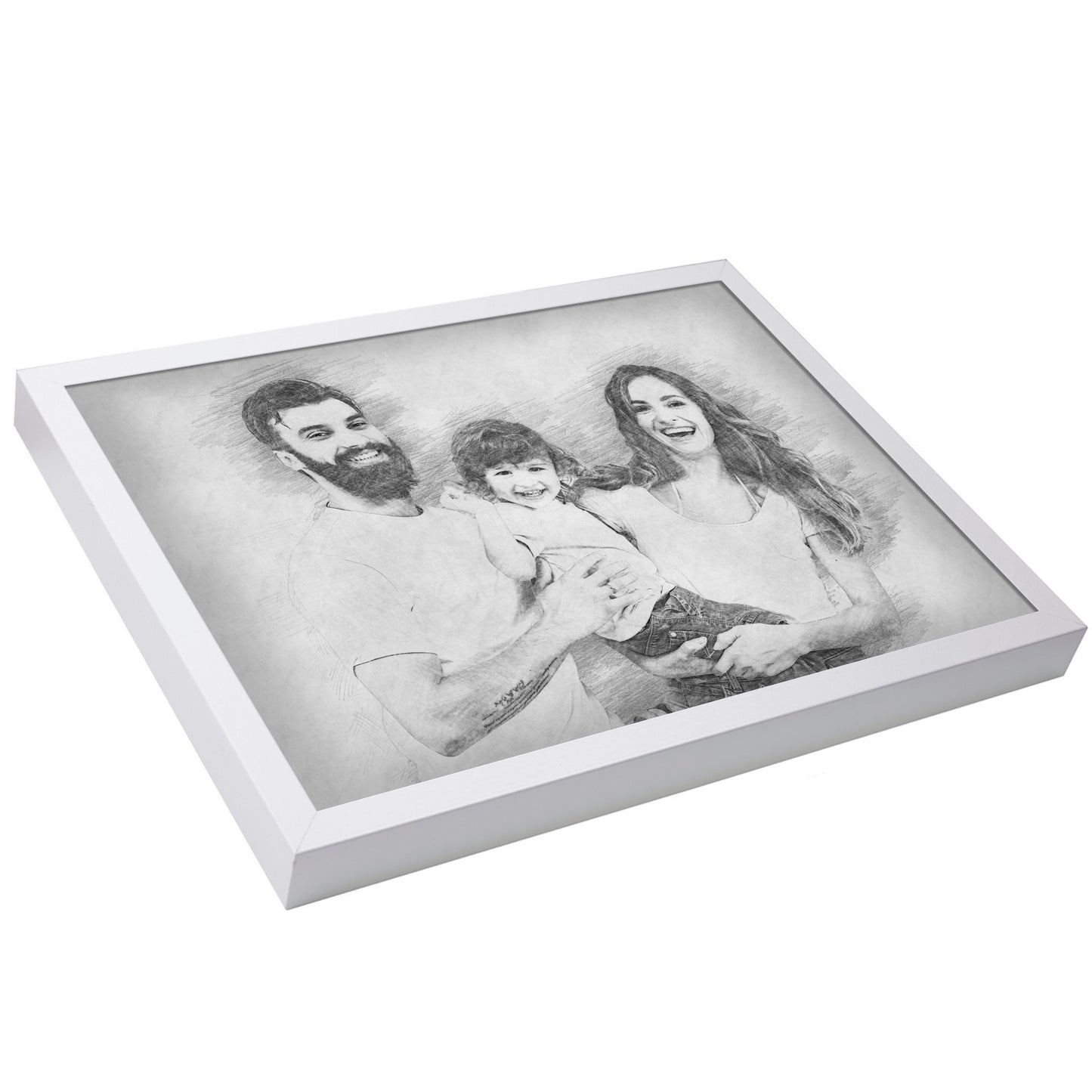 Personalised Photo to Drawing - Framed Pencil Portrait