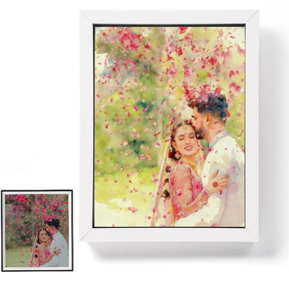 Pet & Family Portrait From Photo - Custom Watercolour Art Gift