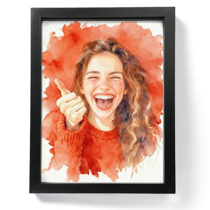 Pet & Family Portrait From Photo - Custom Watercolour Art Gift